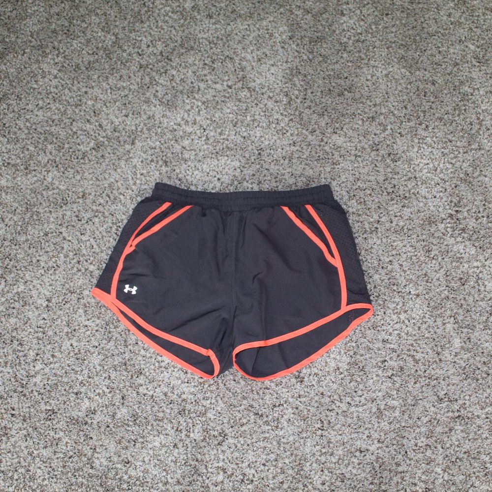 Under Armour Black Athletic Shorts with Coral Trim